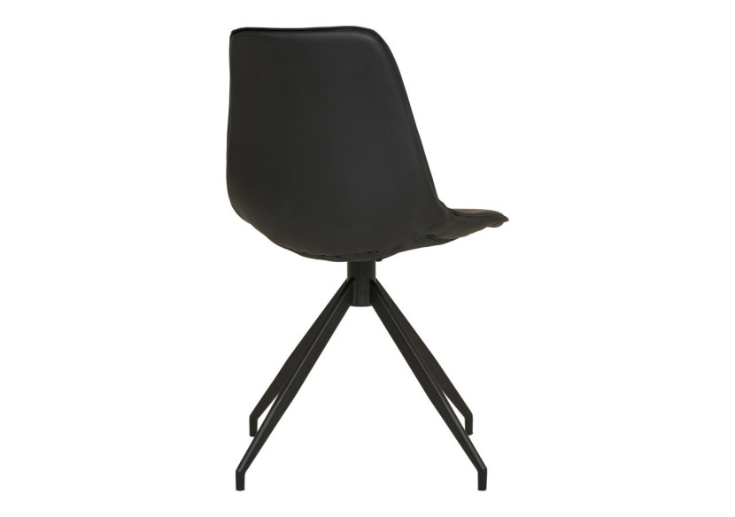 Chaise de Salle à Manger MONACO - Tissu PU noir avec rotation - 1001281 - House Nordic Chaise de Salle à Manger MONACO - Tissu PU noir avec rotation - 1001281 - House Nordic