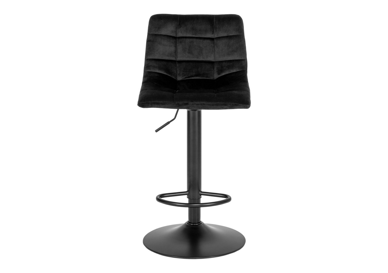Chaise de Bar MIDDELFART - Velours noir avec pieds noirs - 1001304 - House Nordic