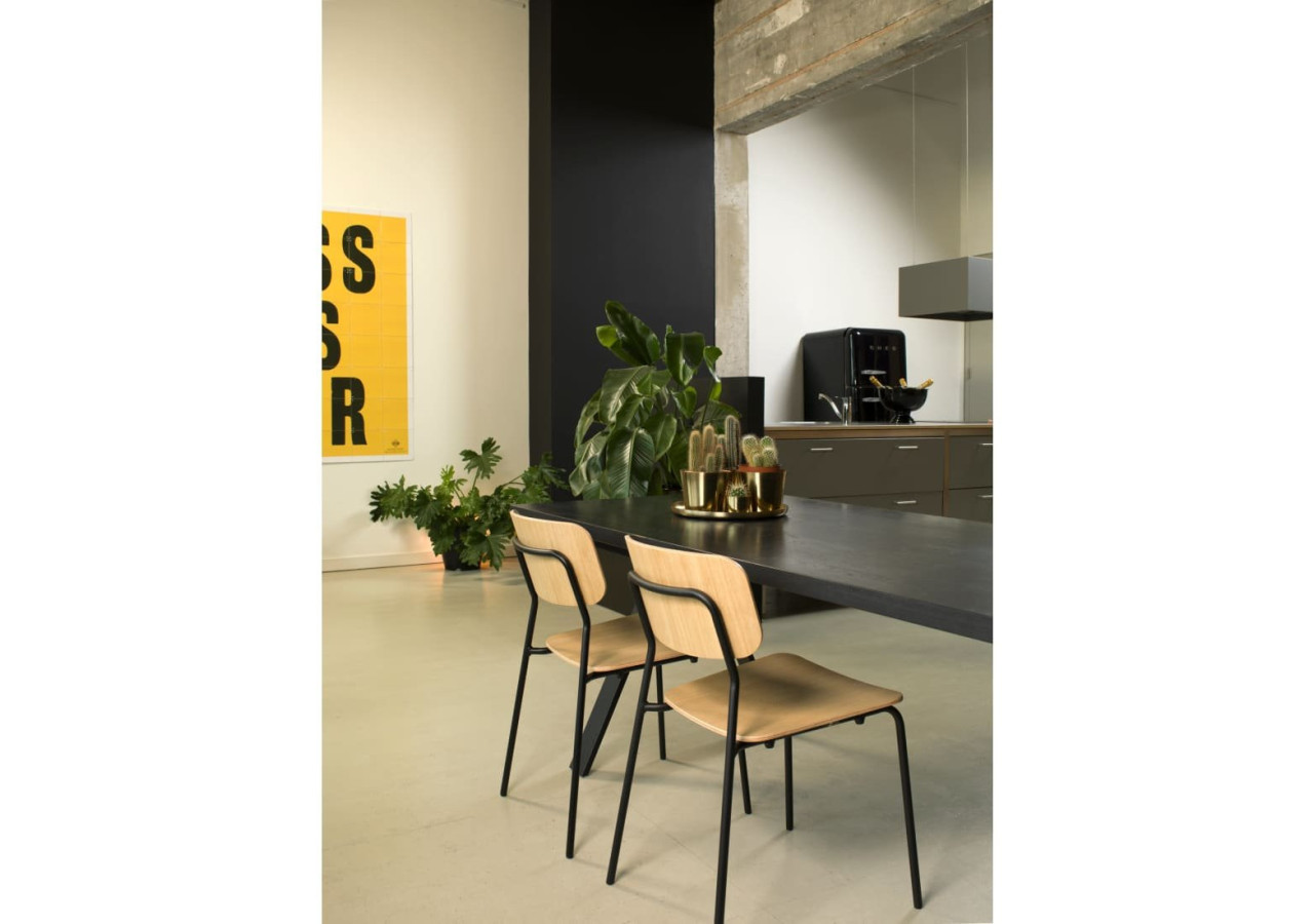 Chaise Workliving Bianca - Design en bois chêne clair 79,5 x 47 x 52 cm - 3001730 - Workliving