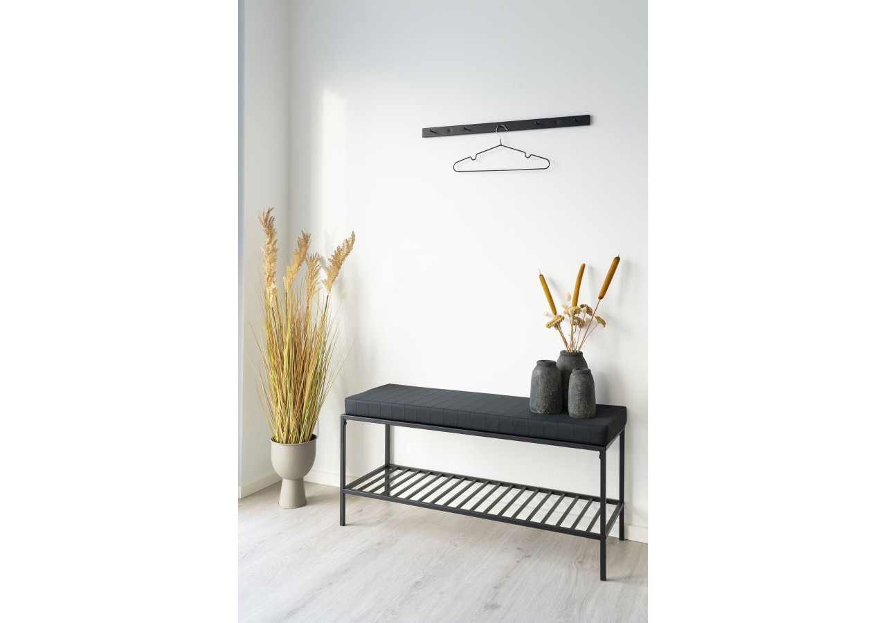 Porte-manteau Vita - Porte-manteau noir en acier avec 5 crochets - 4494065 - House Nordic