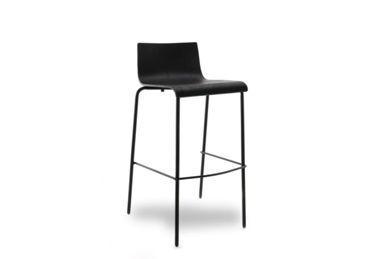 Tabouret de Bar Workliving - Chêne Noir 51 x 53 x 97 cm avec repose-pieds - 3001726 - Workliving