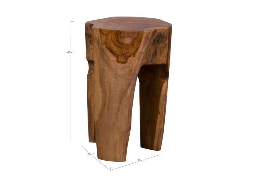 Tabouret ROSE - Tabouret en teck avec 3 pieds - 1501020 - House Nordic Tabouret ROSE - Tabouret en teck avec 3 pieds - 1501020 - House Nordic