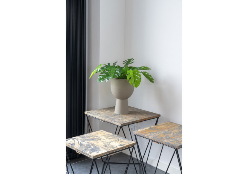 Pot de Fleurs Amalfi - Pot en beige gris 19x27 cm - 9001180 - House Nordic