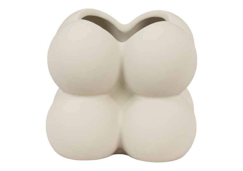 Fleurpot en céramique - Gris 9x9x8 cm - 4451208 - House Nordic