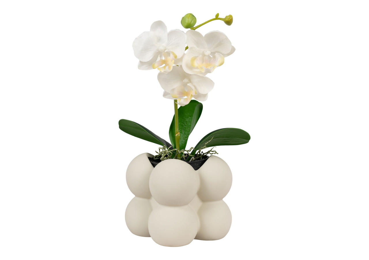 Fleurpot en céramique - Gris 9x9x8 cm - 4451208 - House Nordic