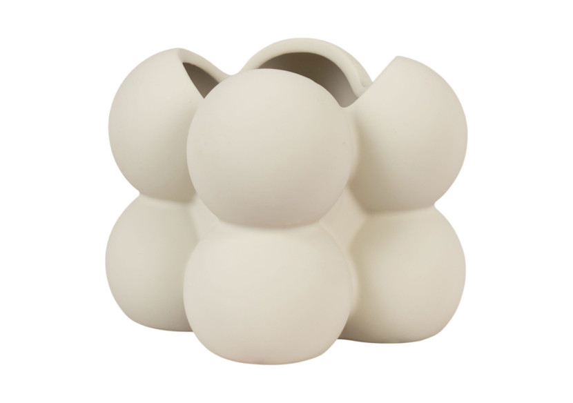 Fleurpot en céramique - Gris 9x9x8 cm - 4451208 - House Nordic