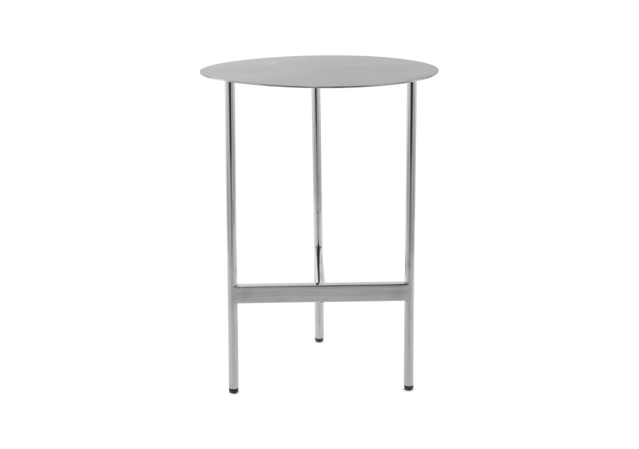 Table d'appoint Pema 100 - Design classique en acier inoxydable - 99G2E-SIV - Kayoom