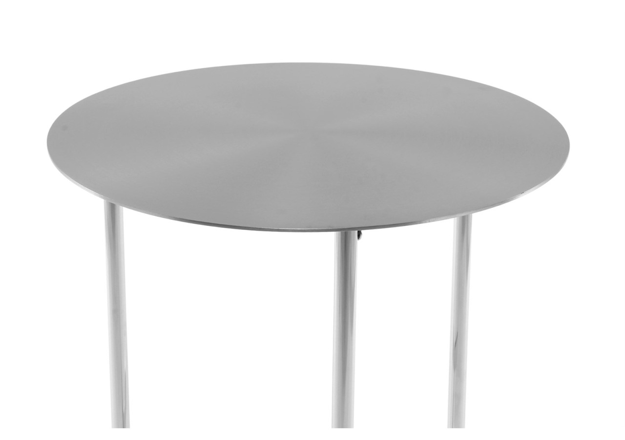 Table d'appoint Pema 100 - Design classique en acier inoxydable - 99G2E-SIV - Kayoom