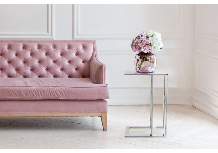 Table d'appoint Sita 100 - Design c en acier inoxydable - L19DF-SIV - Kayoom 2