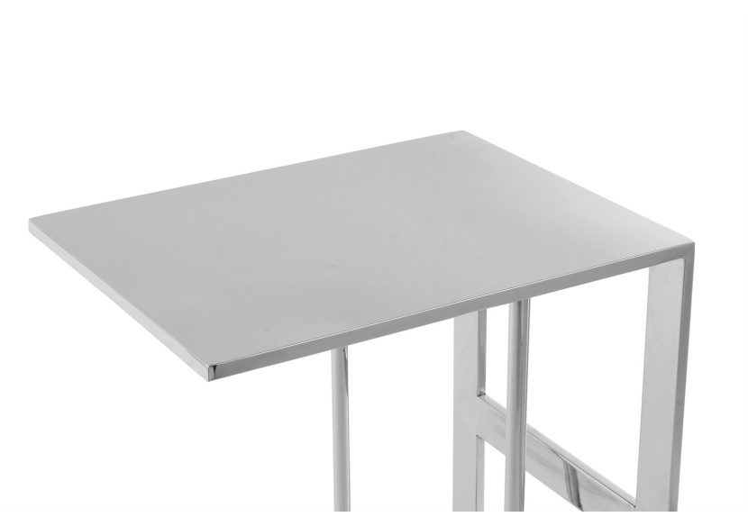 Table d'appoint Sita 100 - Design c en acier inoxydable - L19DF-SIV - Kayoom