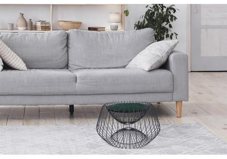 Table d'Appoint Malibu 300 - Marbre Vert et Noir - CDNNE-GRN - Kayoom 2