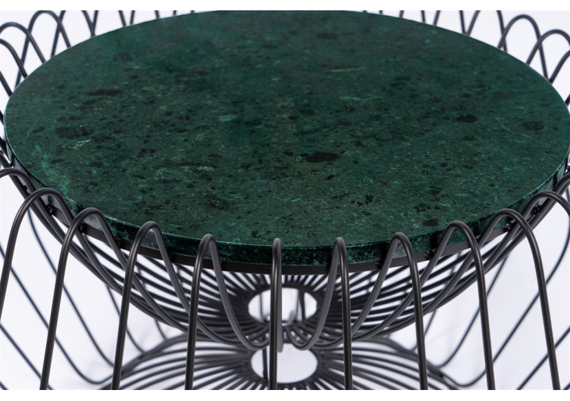 Table d'Appoint Malibu 300 - Marbre Vert et Noir - CDNNE-GRN - Kayoom