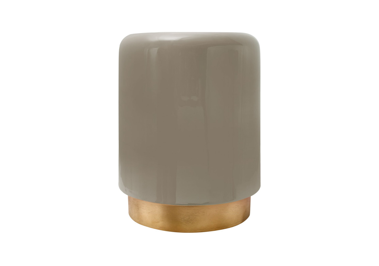 Table d'appoint Art Déco 350 - Métal taupe 35 x 44,5 cm - 6PVR9-TAU - Kayoom