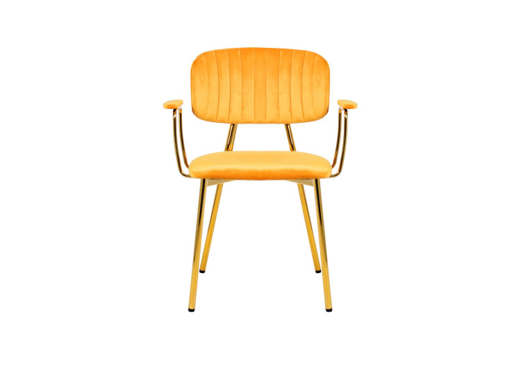 Chaise Kian - Set de 2 en velours orange clair - JT27M-LORA - Kayoom