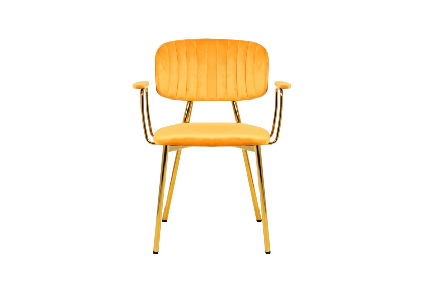 Chaise Kian - Set de 2 en velours orange clair - JT27M-LORA - Kayoom Chaise Kian - Set de 2 en velours orange clair - JT27M-LORA - Kayoom