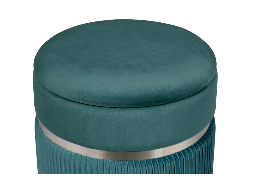 Hocker Zora 300 - Set de 2 Hockers avec rangement en velours bleu pétrole - J8P8Z-PTR - Kayoom Hocker Zora 300 - Set de 2 Hockers avec rangement en velours bleu pétrole - J8P8Z-PTR - Kayoom