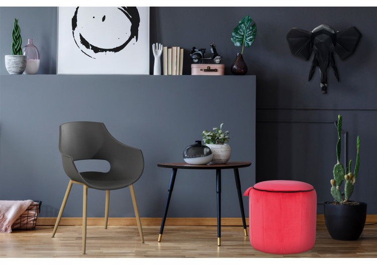 Hocker Reese 100 - Design moderne Rouge 43 x 42 cm - FVTSG - Kayoom 2