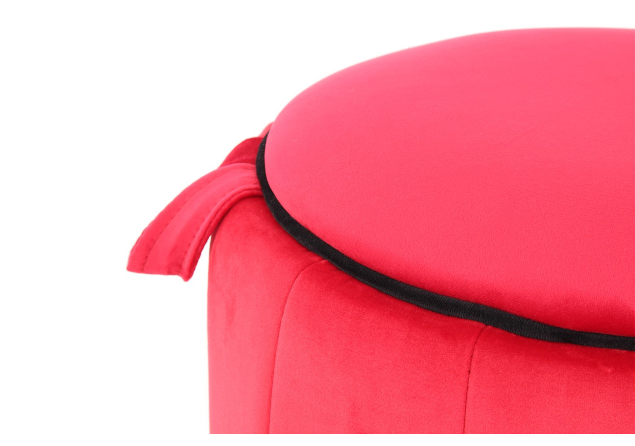 Hocker Reese 100 - Design moderne Rouge 43 x 42 cm - FVTSG - Kayoom