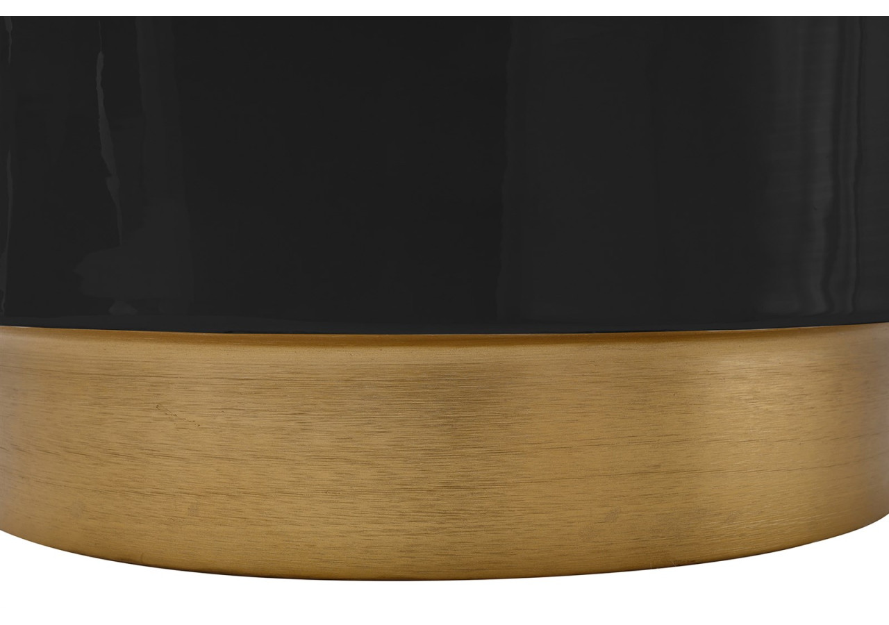 Hocker Artisse 250 - Pouf en métal noir 51,5 x 43 cm - 4WLYT-BLK - Kayoom