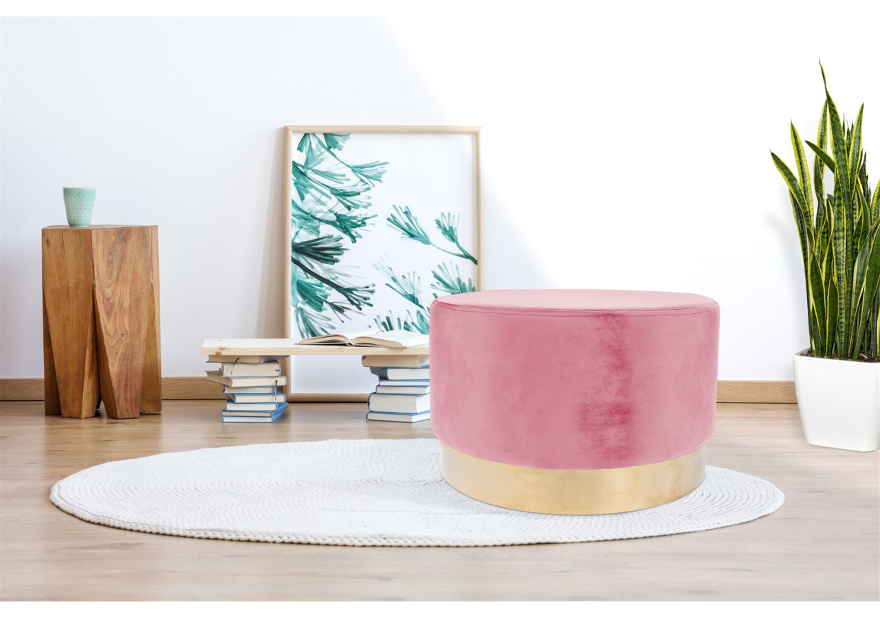 Hocker NANO - Hocker rond en polyester 55 x 35 cm - RQFB2 - Kayoom