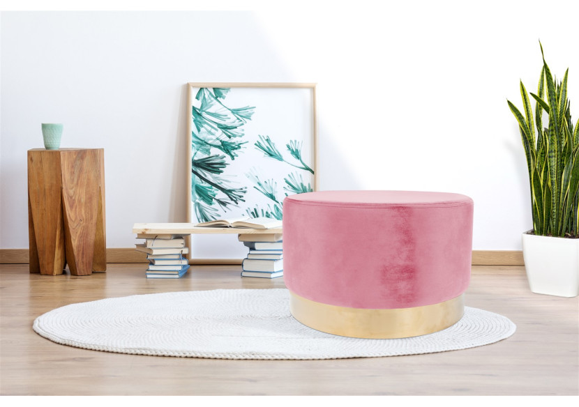 Hocker NANO - Hocker rond en polyester 55 x 35 cm - RQFB2 - Kayoom