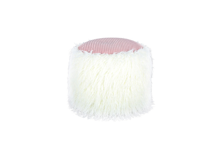 Pouf FELLPOUF BOBTAIL - Siège en fausse fourrure 45 x 38 cm - 5BQ5J - Kayoom