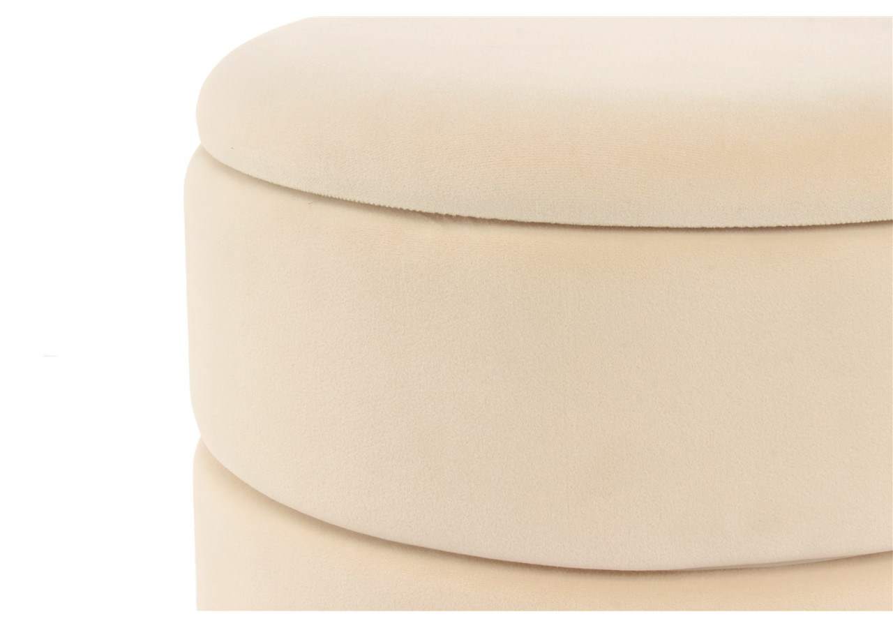 Hocker Zero 500 - Écru et or avec rangement pratique - DFLRA - Kayoom