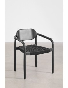 Chaise de salle à manger avec accoudoirs en bois naele Vintage 2