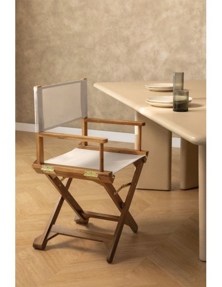 Chaise de réalisateur pliante en bois d'acacia Ridley