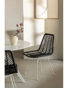 Chaise de salle à manger en rotin synthétique Gouda Colors