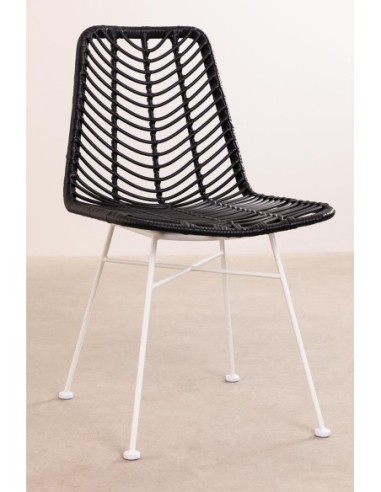 Chaise de salle à manger en rotin synthétique Gouda Colors