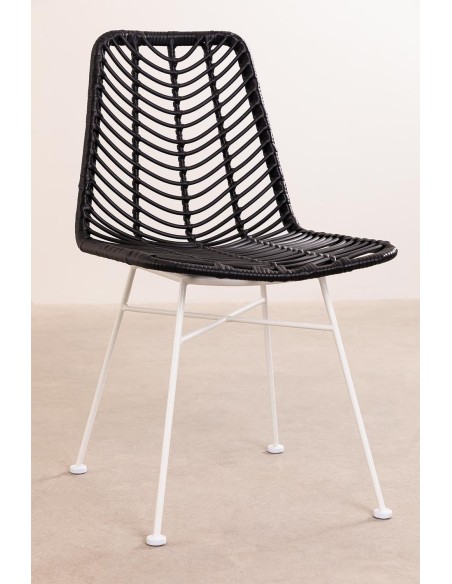 Chaise de salle à manger en rotin synthétique Gouda Colors