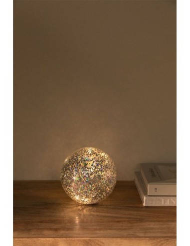 Boule décorative avec lumières LED en verre Ruirik
