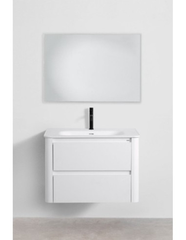 Ensemble de meubles de salle de bain en bois Egerton avec lavabo intégré