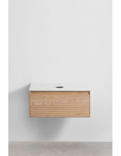 Ensemble de meubles de salle de bains en frêne Tedrik 2