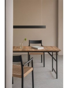 Suspension linéaire LED 120 cm en aluminium Jiva - Sklum