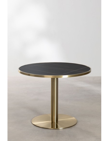 Table de bar ronde Ø100 cm en acier Briselda - Sklum