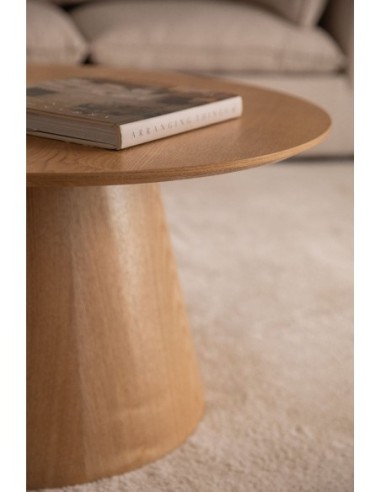 Table basse ronde Ø80 cm en bois Aura - Sklum