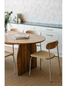 Table à manger ovale en bois d'acacia (200x100 cm) Bedum 2