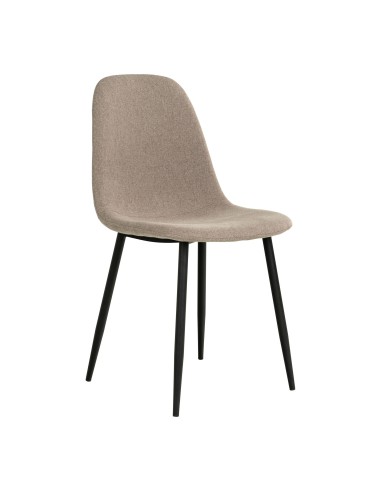 Chaise de Salle à Manger STOCKHOLM - Pierre avec pieds noirs - 1001132 - House Nordic
