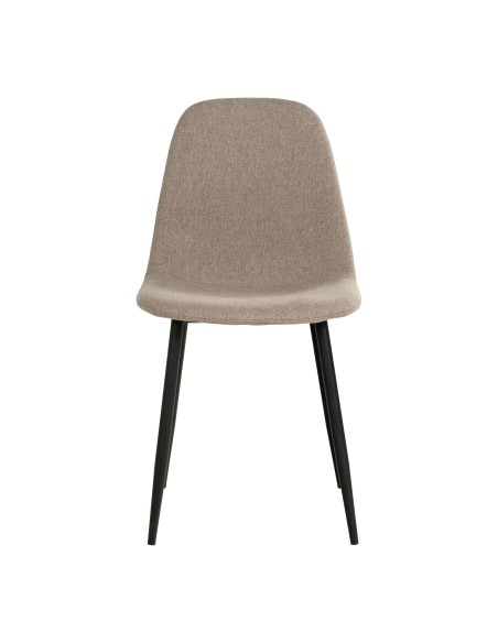 Chaise de Salle à Manger STOCKHOLM - Pierre avec pieds noirs - 1001132 - House Nordic