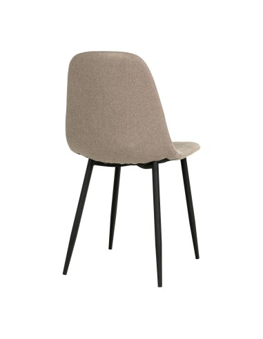 Chaise de Salle à Manger STOCKHOLM - Pierre avec pieds noirs - 1001132 - House Nordic