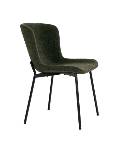 Chaise de Salle à Manger Maceda - Boucle Vert Foncé - 1001137 - House Nordic
