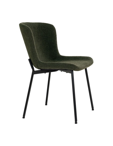 Chaise de Salle à Manger Maceda - Boucle Vert Foncé - 1001137 - House Nordic