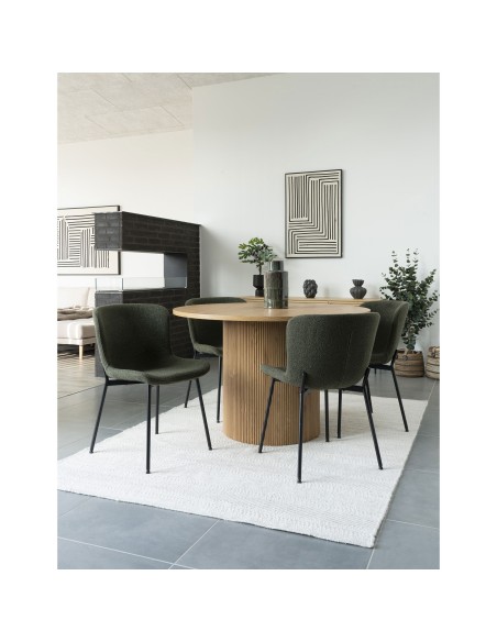 Chaise de Salle à Manger Maceda - Boucle Vert Foncé - 1001137 - House Nordic