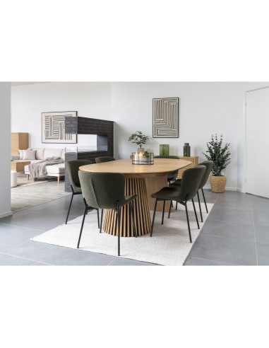 Chaise de Salle à Manger Maceda - Boucle Vert Foncé - 1001137 - House Nordic