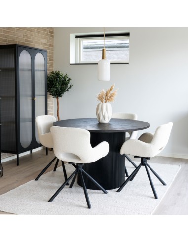 Chaise de Salle à Manger Amorim - Boucle off-white avec rotation - 1001186 - House Nordic