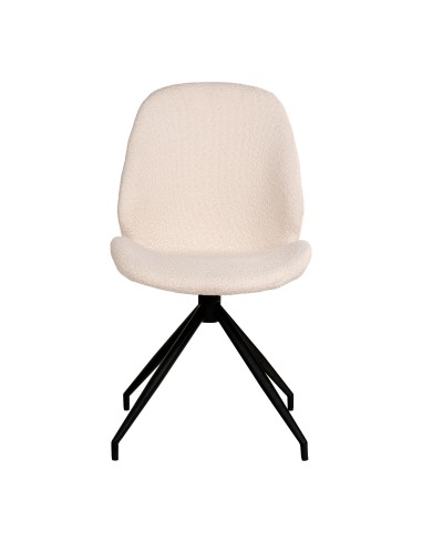 Chaise de Salle à Manger Monte Carlo - Boucle blanche avec base pivotante - 1001354 - House Nordic