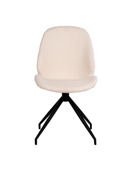 Chaise de Salle à Manger Monte Carlo - Boucle blanche avec base pivotante - 1001354 - House Nordic