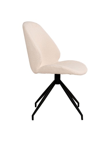 Chaise de Salle à Manger Monte Carlo - Boucle blanche avec base pivotante - 1001354 - House Nordic